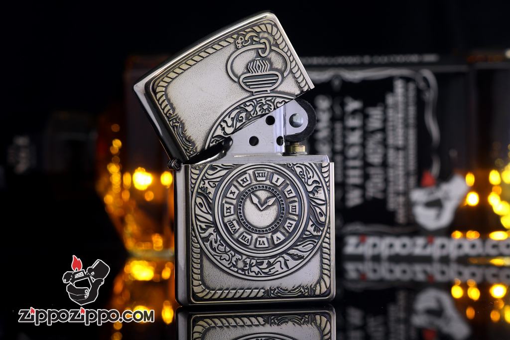 Bật Lửa Zippo MẠ Bạc Khắc Thời Gian Phiên Bản limited