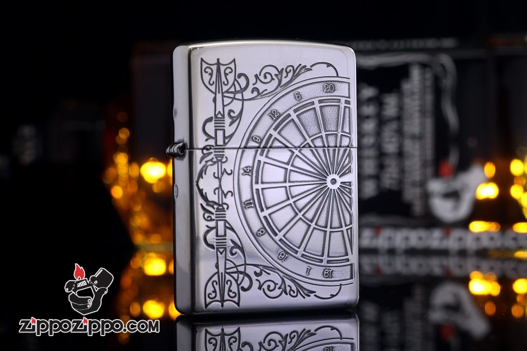 Zippo chính hãng bạc khắc phi tiêu