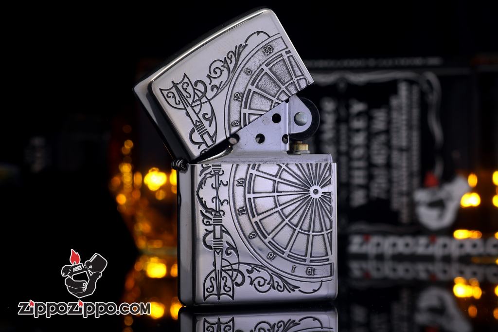 Zippo chính hãng bạc khắc phi tiêu