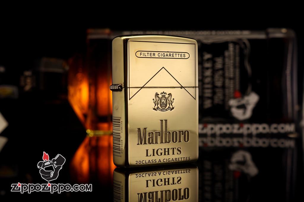 Zippo Chính Hãng Đồng Bóng Khắc Thương Hiệu Marlboro