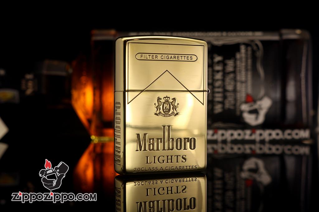 Zippo Chính Hãng Đồng Bóng Khắc Thương Hiệu Marlboro