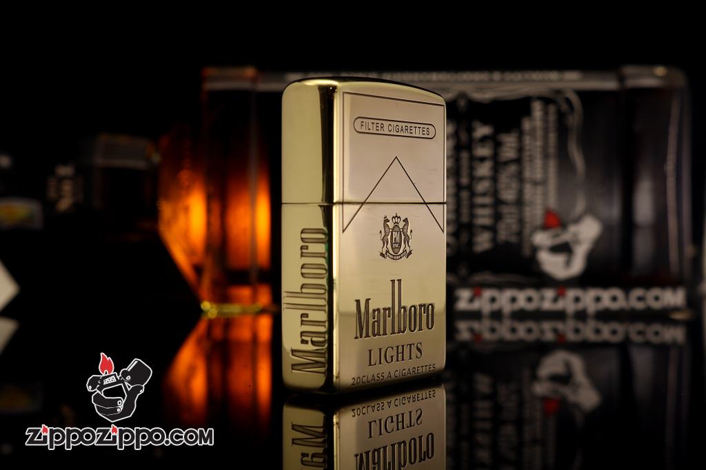Zippo Chính Hãng Đồng Bóng Khắc Thương Hiệu Marlboro
