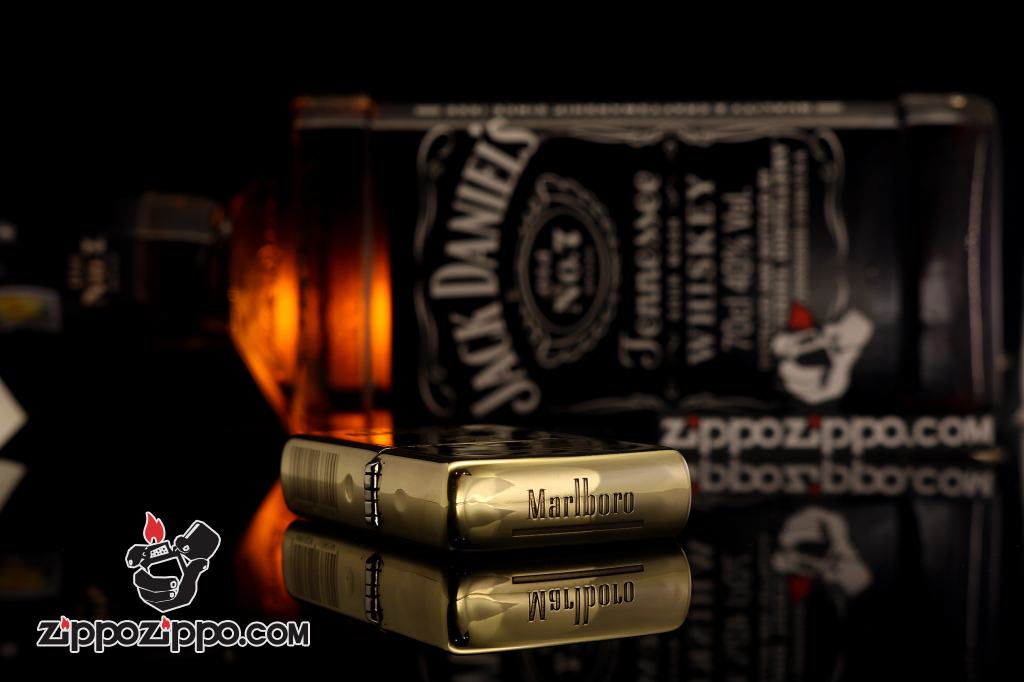Zippo Chính Hãng Đồng Bóng Khắc Thương Hiệu Marlboro
