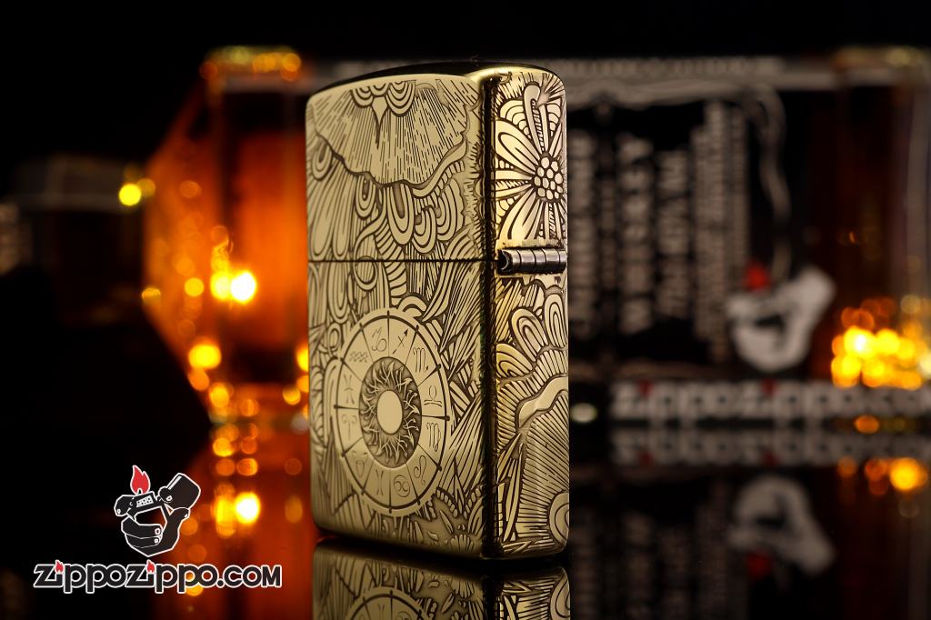 Zippo Chính Hãng Đồng Khắc Cung Hoàng Đạo Thiên Bình