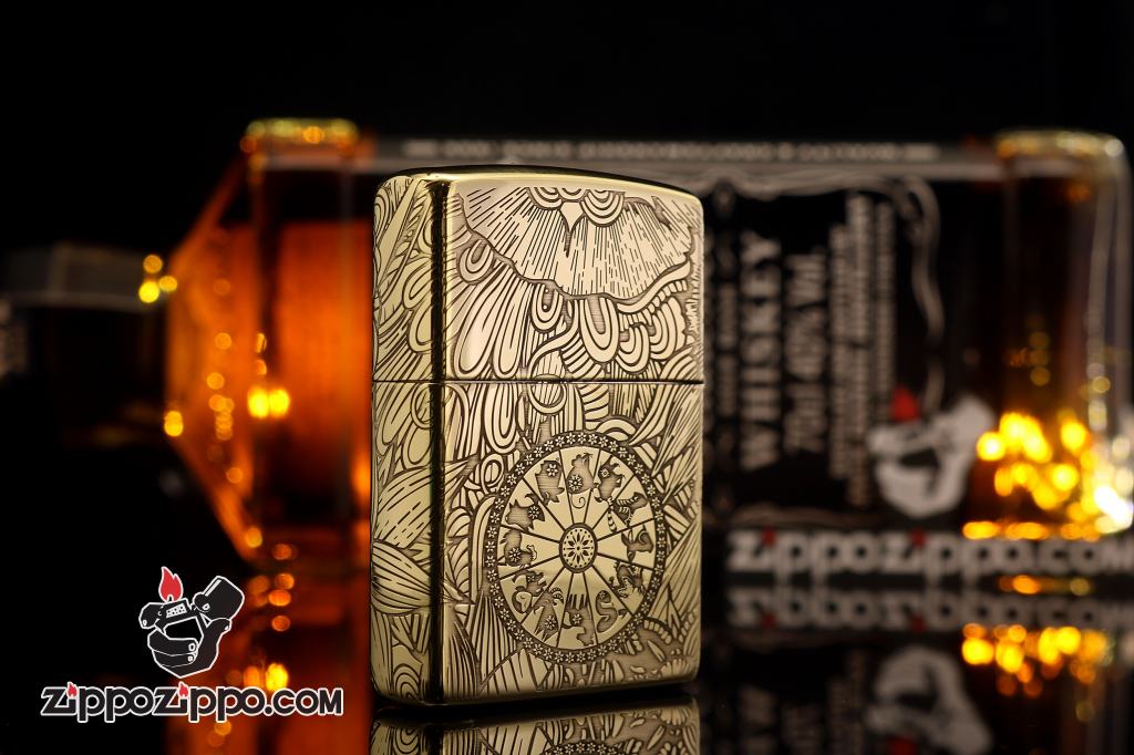 Zippo Chính Hãng Đồng Khắc 12 Con Giáp Tuổi Hợi