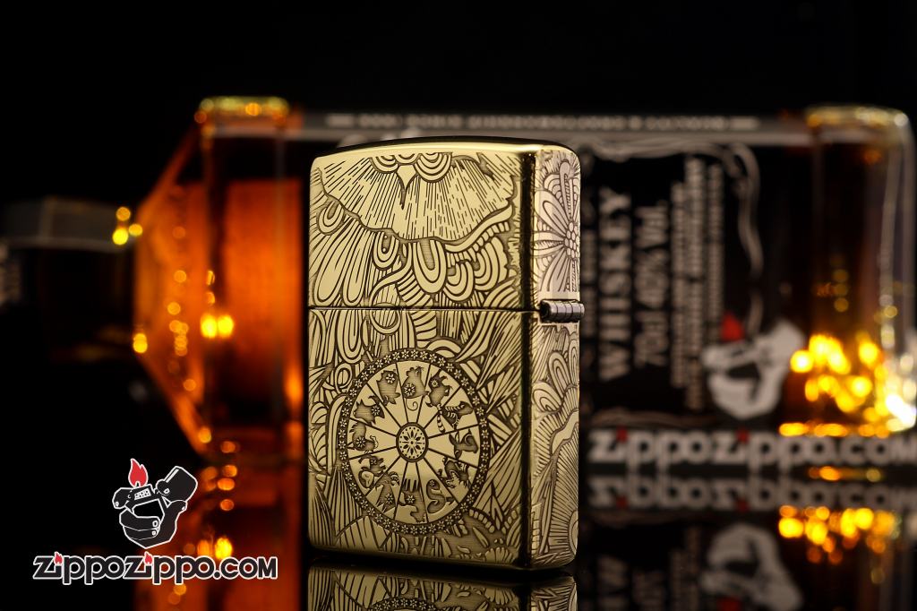 Zippo Chính Hãng Đồng Khắc 12 Con Giáp Tuổi Hợi