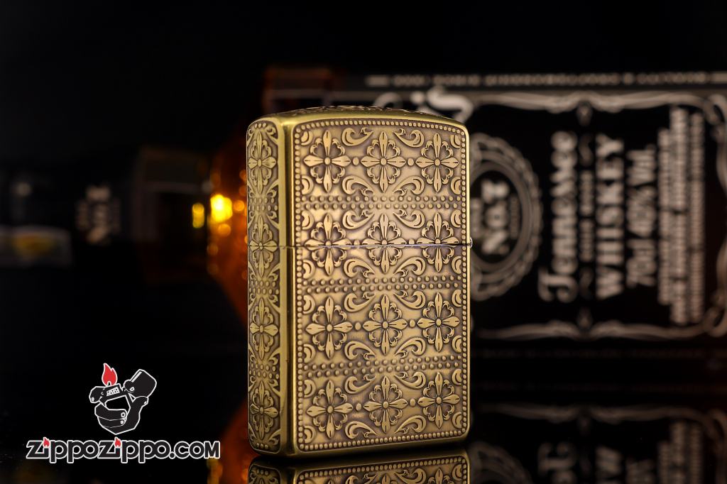 Bật lửa Zippo phiên bản mặt khắc 162 đồng chéo