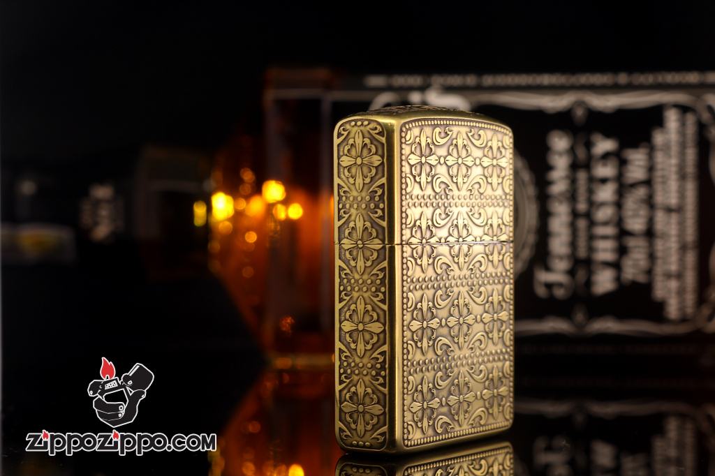 Bật lửa Zippo phiên bản mặt khắc 162 đồng chéo