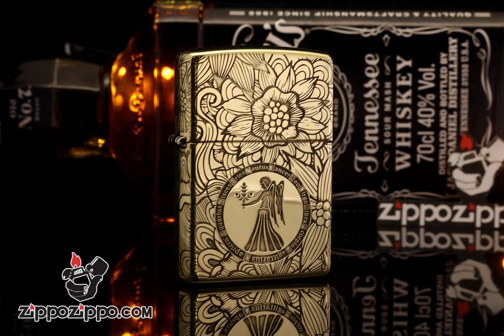 Zippo Chính Hãng Đồng Khắc Cung Hoàng Đạo Xử Nữ