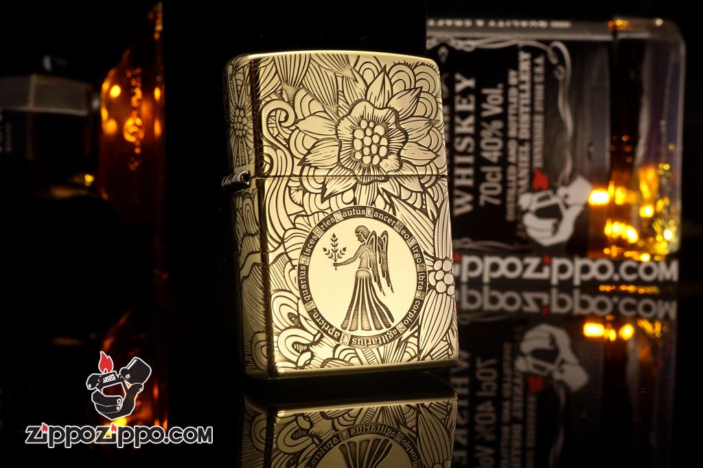 Zippo Chính Hãng Đồng Khắc Cung Hoàng Đạo Xử Nữ