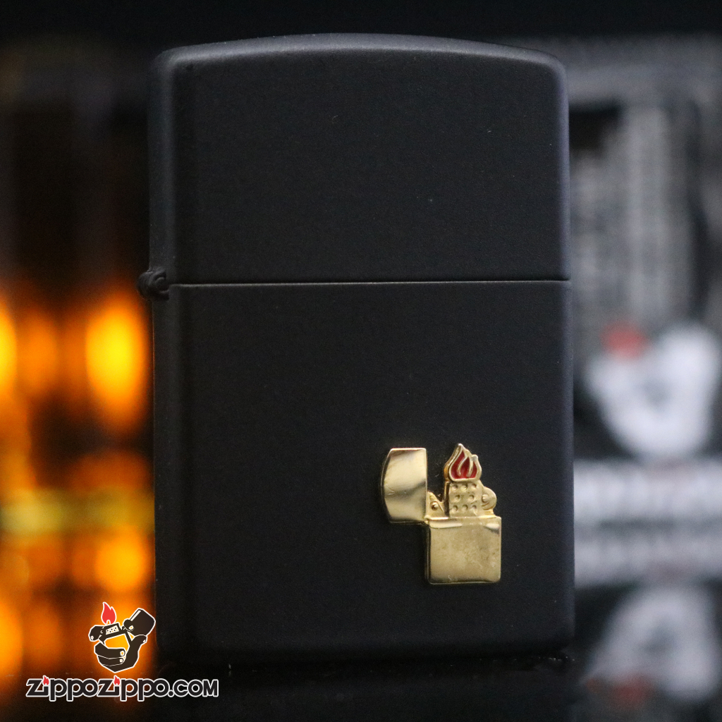 Zippo đời la mã sản xuất năm 1996 đen huy hiệu zippo