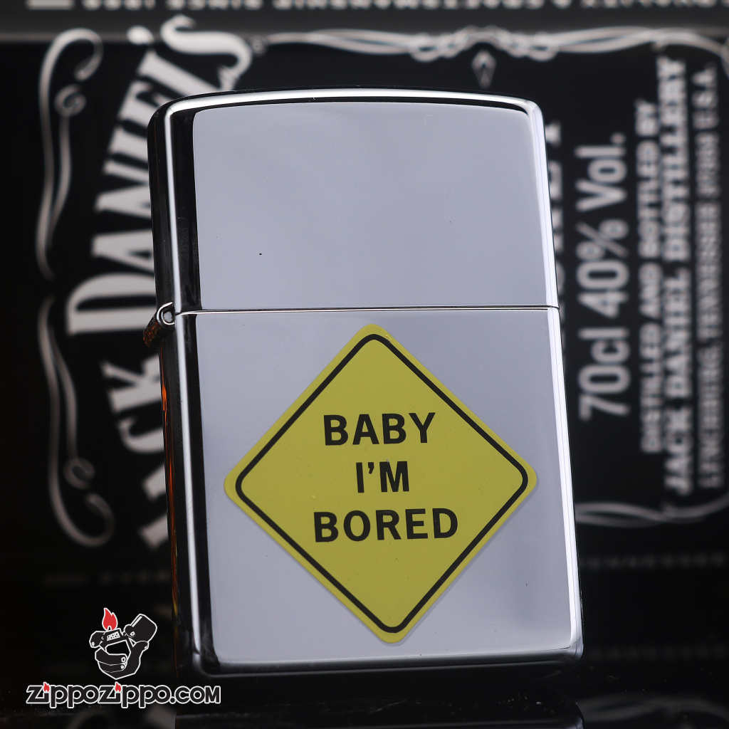 Zippo đời la mã sản xuất năm 1998 BABY I'M BORED