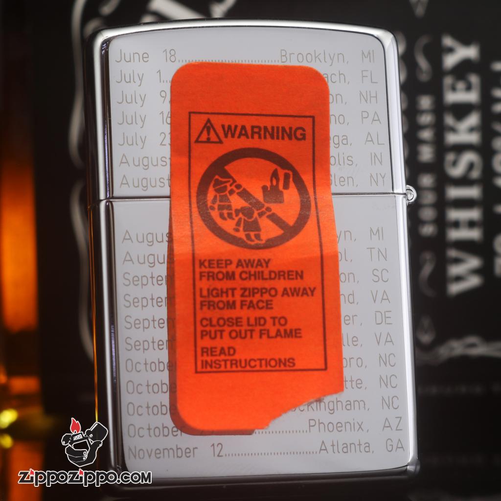 Zippo đời la mã 1995 NASCAR 95' RACE SCHE DULE