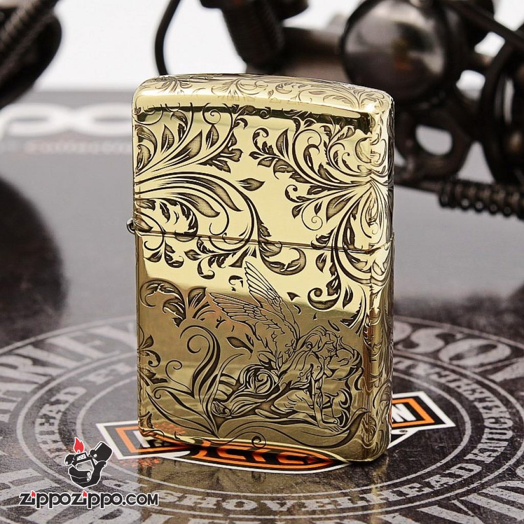 Bật Lửa Zippo Đồng Khắc Hình Tiên Nữ