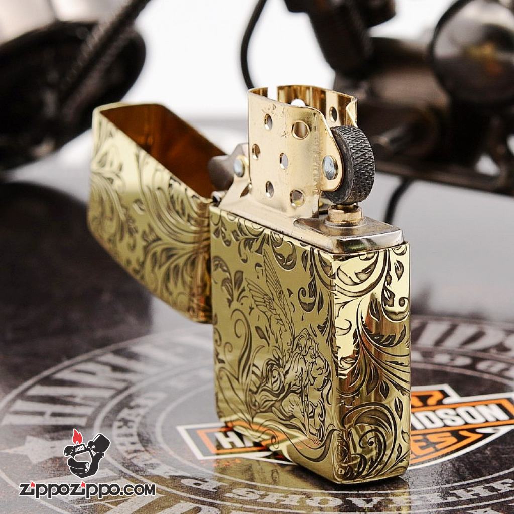 Bật Lửa Zippo Đồng Khắc Hình Tiên Nữ