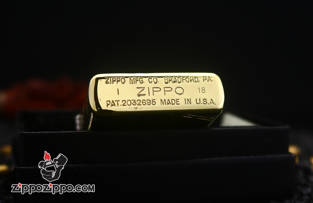 Zippo Chính Hãng Đồng Tái Bản vintage Khấc Cô Gái Trên Hoa Văn Arabesque