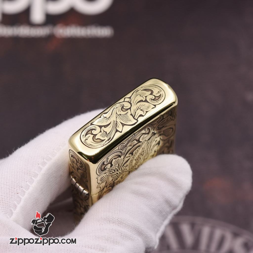 Bật Lửa Zippo Đồng Nguyên Khắc Tỳ Hưu