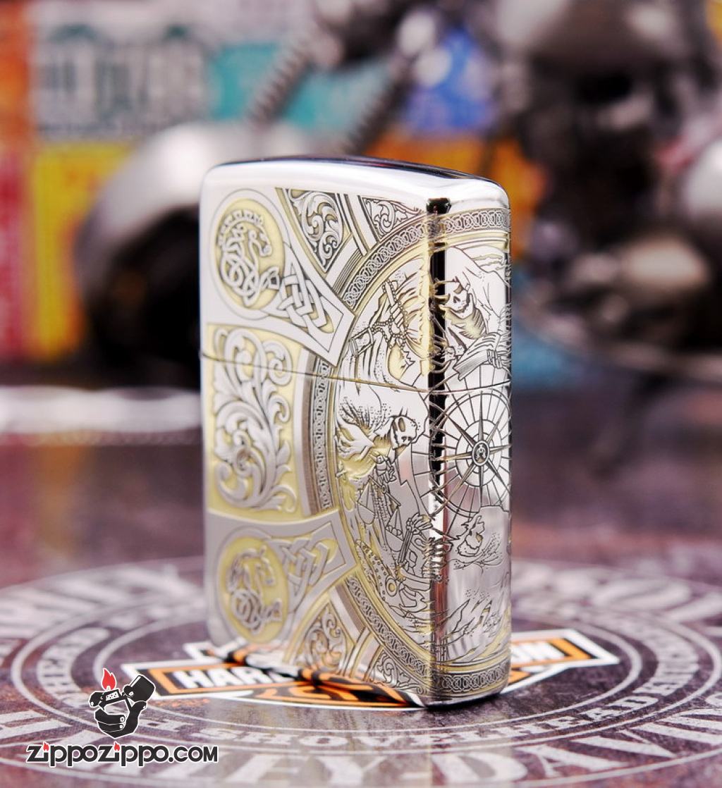 Bật Lửa Zippo phiên bản Chrome chạm khắc Apocalypse bốn hiệp sĩ