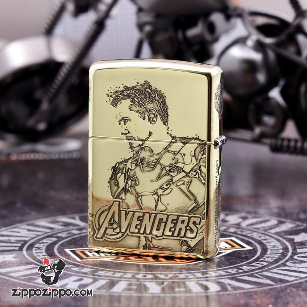 Bật lửa Zippo chính hãng đồng khắc người sắt