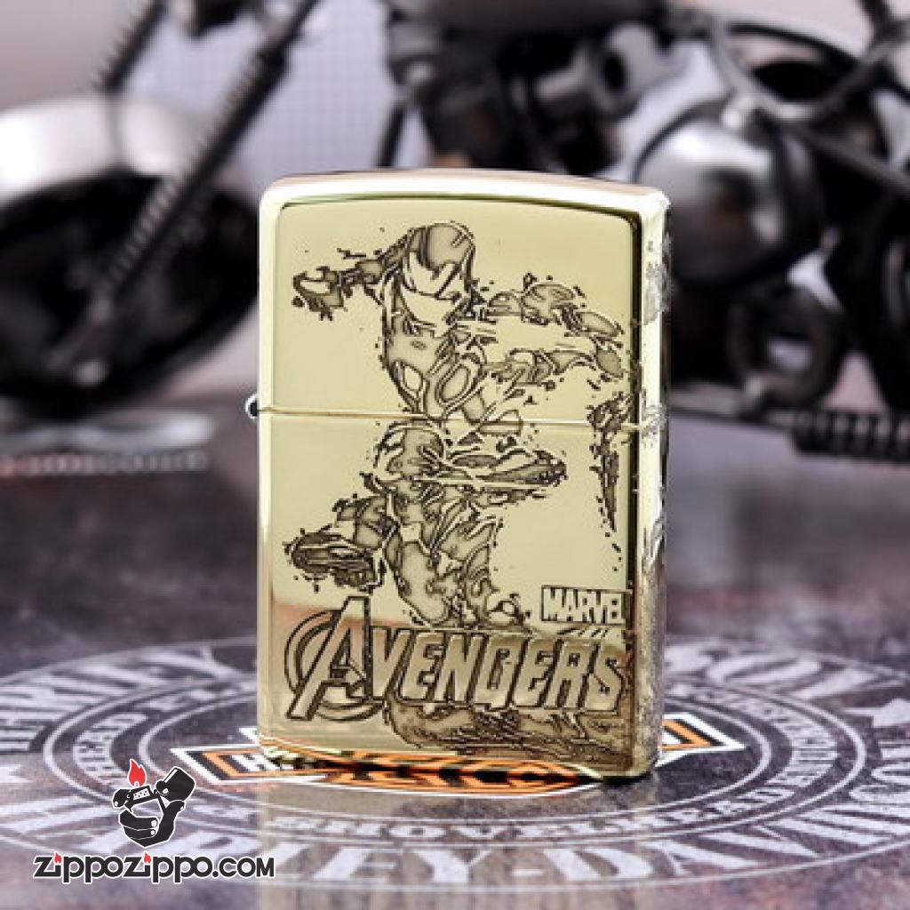 Bật lửa Zippo chính hãng đồng khắc người sắt