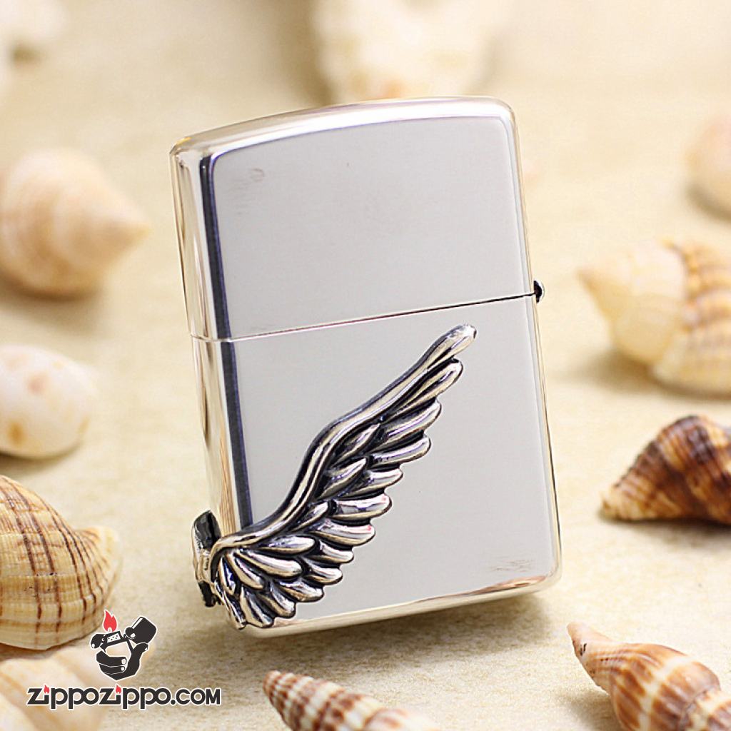 ZIPPO Angel's Wing's xuất hàn phiên bản màu bạc dòng Limited Edition XIX
