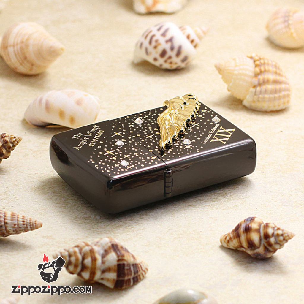 ZIPPO Angel's Wing's xuất hàn phiên bản màu đen dòng Limited Edition XIX