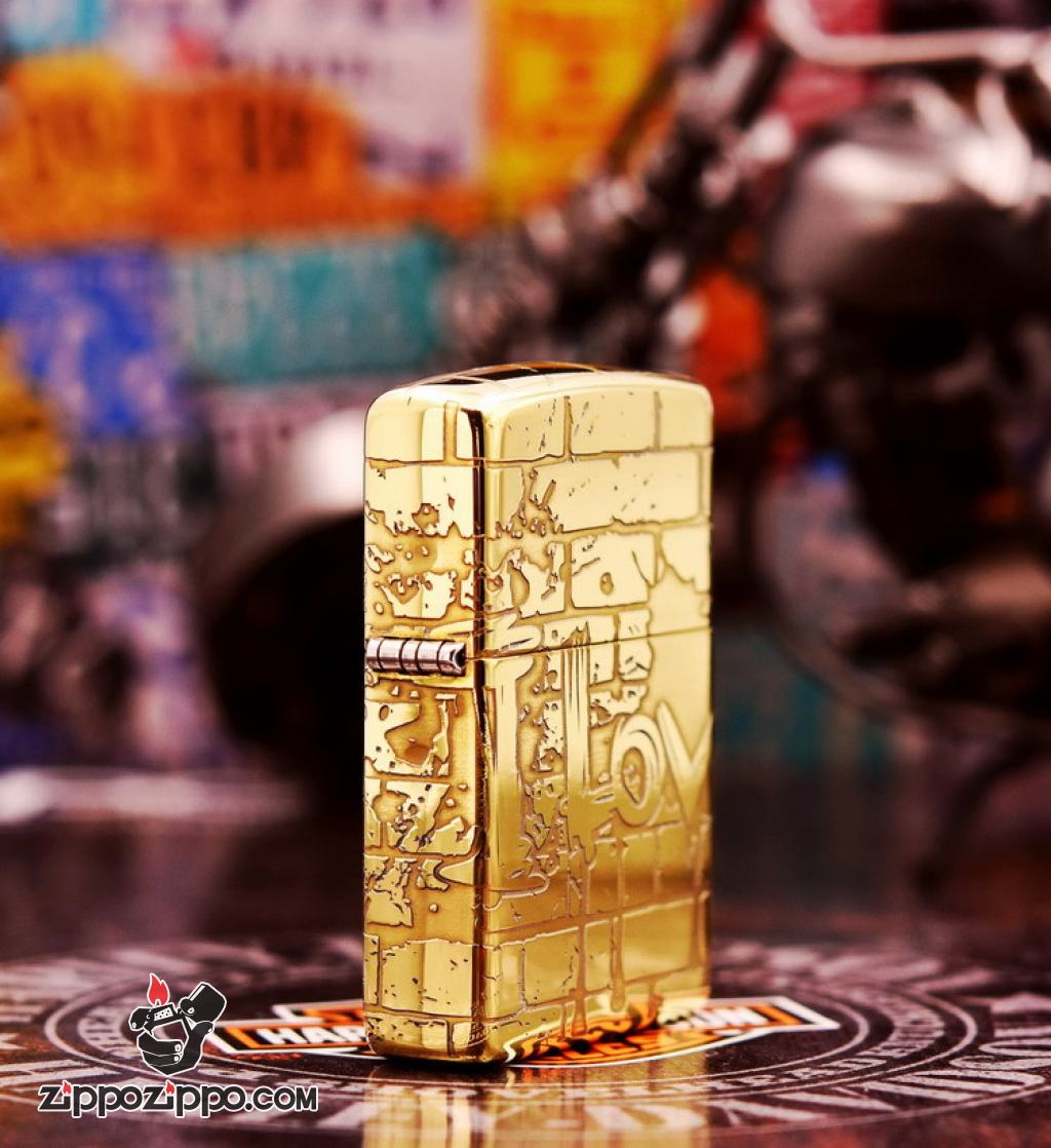 Bật Lửa Zippo đồng Khắc I LOVE YOU