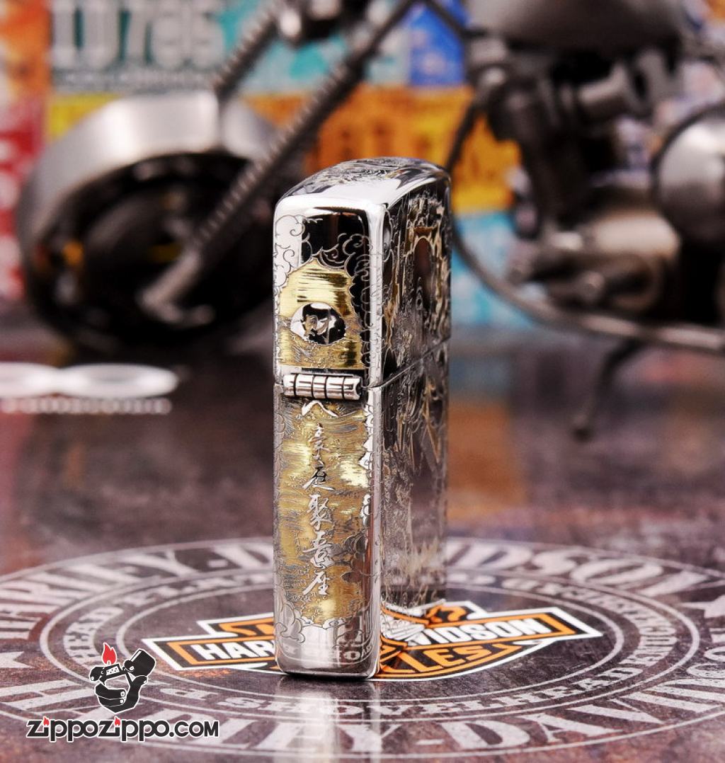 Bật Lửa Zippo Chrome KHắc Hình Quan Vân Trường