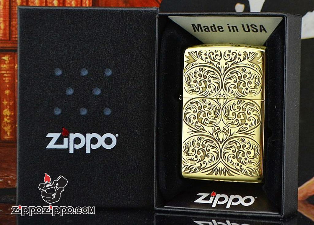 Bật lửa Zippo phiên bản chạm khắc nổi mây bao quanh amor