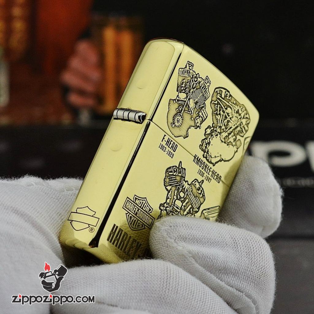Zippo Chính Hãng đồng khối Phiên Bản Động Cơ Harley Davidson amor