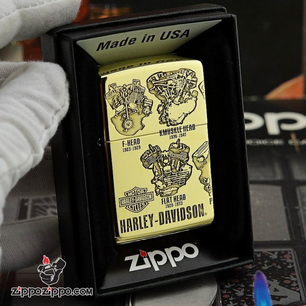 Zippo Chính Hãng đồng khối Phiên Bản Động Cơ Harley Davidson amor