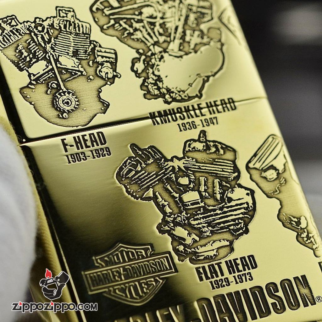 Zippo Chính Hãng đồng khối Phiên Bản Động Cơ Harley Davidson amor