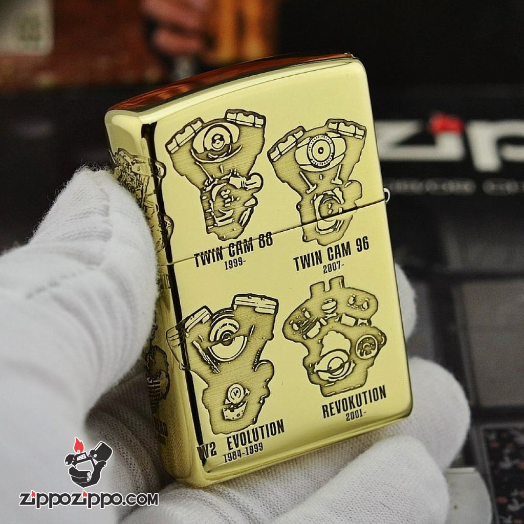 Zippo Chính Hãng đồng khối Phiên Bản Động Cơ Harley Davidson amor