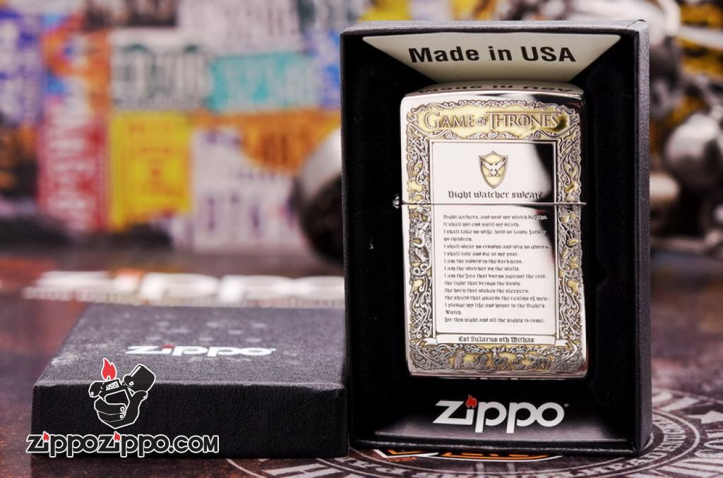 Zippo Chính Hãng Đồng Bóng Khắc Trò Chơi Game Of Thrones Phiên Bản chorem