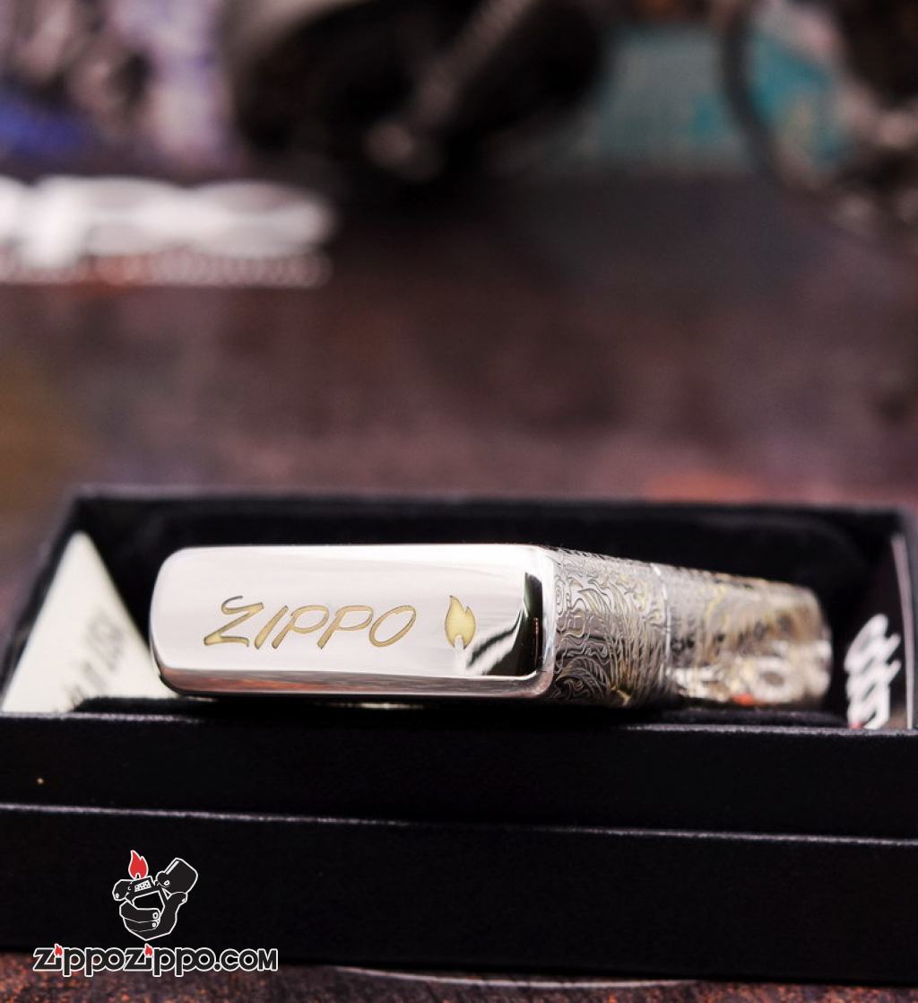 Bật Lửa Zippo Chính Hãng Phiên Bản Armor Chạm Khắc Chim Phượng Hoàng chorme