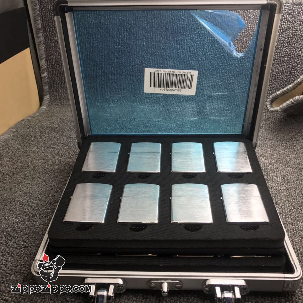 Hộp Đựng Zippo 16 Chiếc Khung Nhôm Mặt Kính Sang Trong
