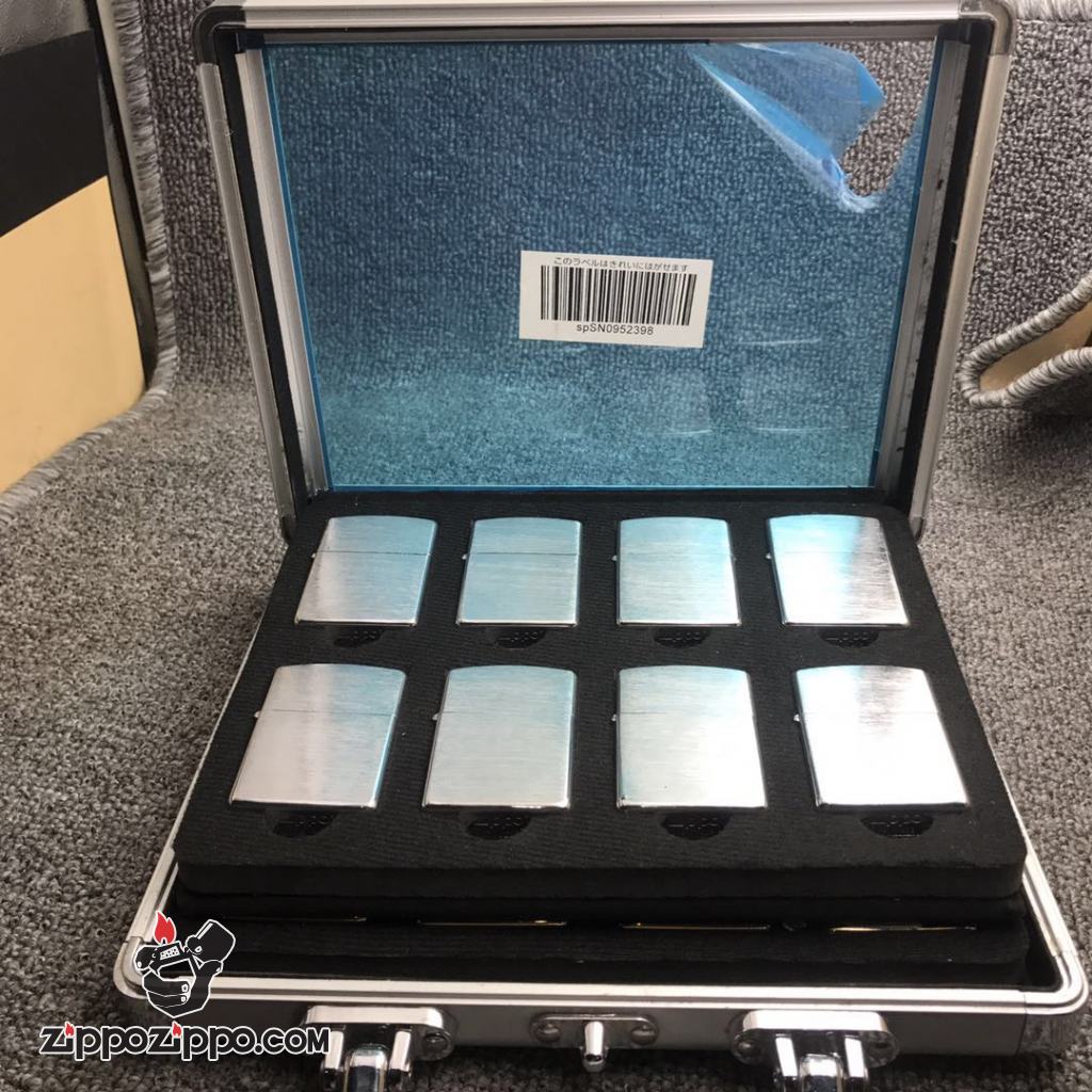 Hộp Đựng Zippo 16 Chiếc Khung Nhôm Mặt Kính Sang Trong