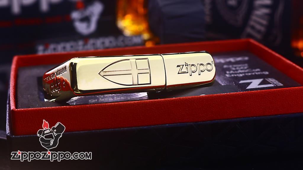 Bật lửa Zippo chính hãng đồng bóng khắc Crusades