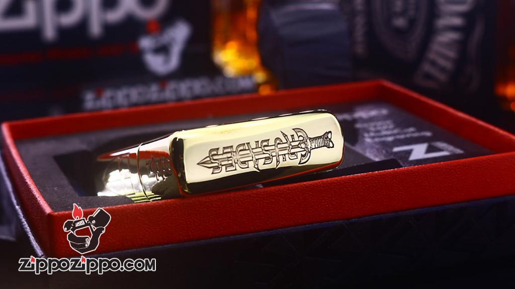 Bật lửa Zippo chính hãng đồng bóng khắc Crusades Armor