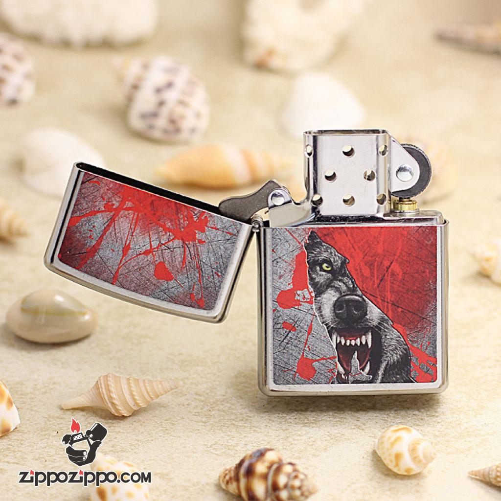 Bật Lửa Zippo In Hình Sói Peep