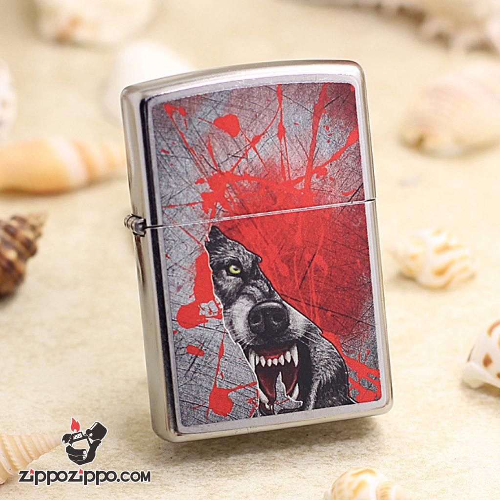 Bật Lửa Zippo In Hình Sói Peep