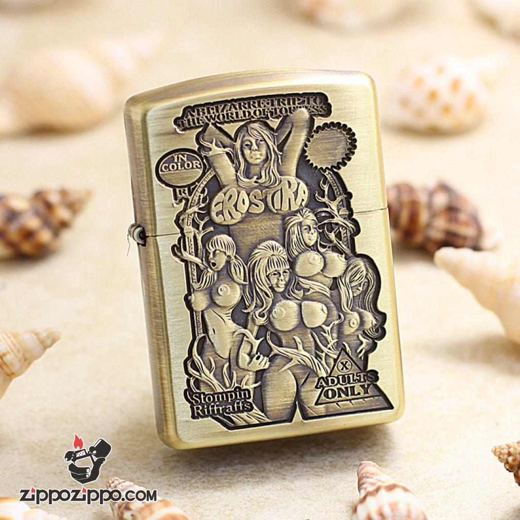 Bật Lửa Zippo Chạm Khắc Nữ Thần Gợi Cảm