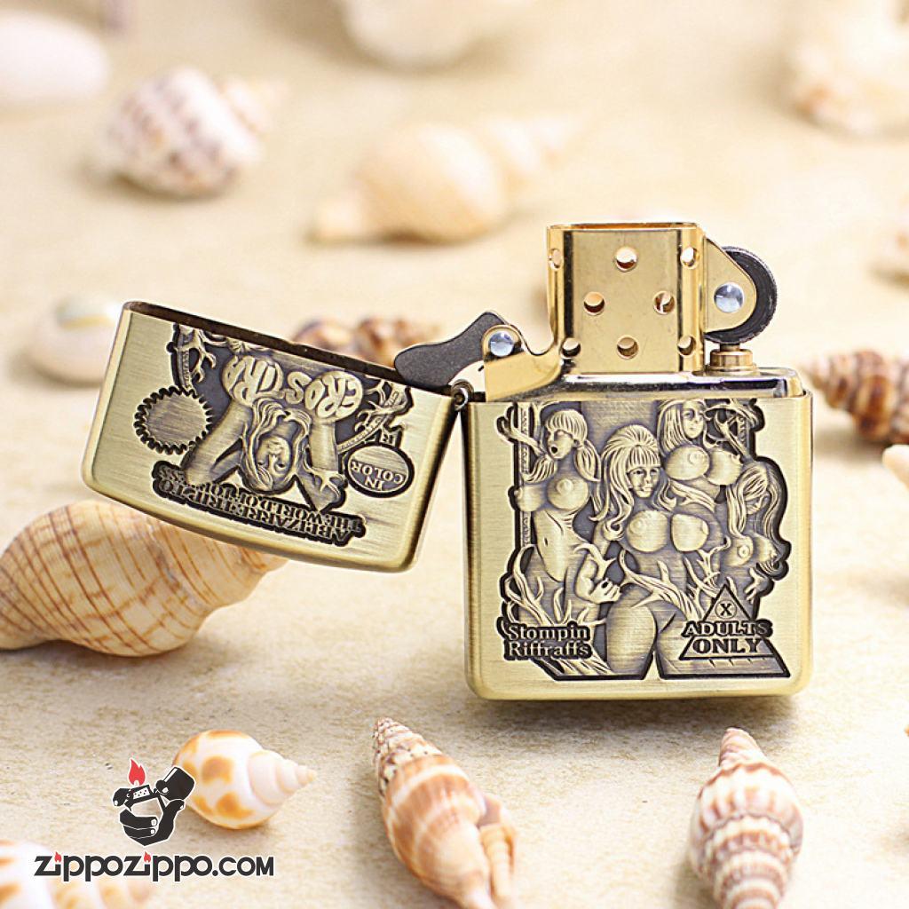 Bật Lửa Zippo Chạm Khắc Nữ Thần Gợi Cảm