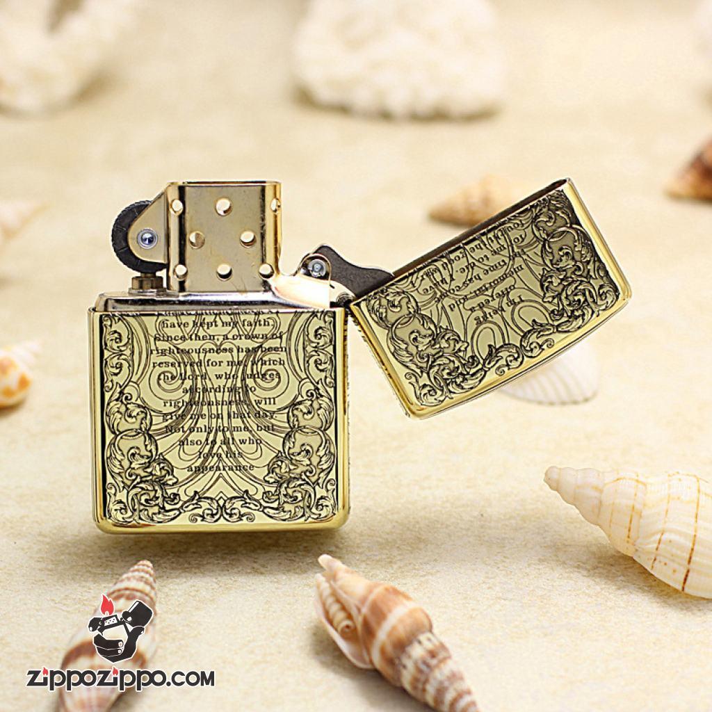 Bật Lửa Zippo Khắc Chữ Thập Và Kinh Thánh