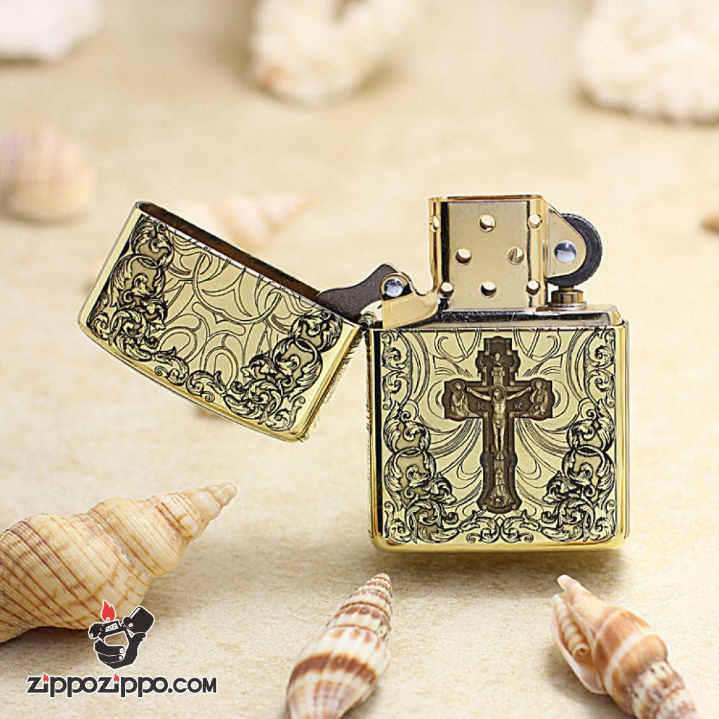 Bật Lửa Zippo Khắc Chữ Thập Và Kinh Thánh