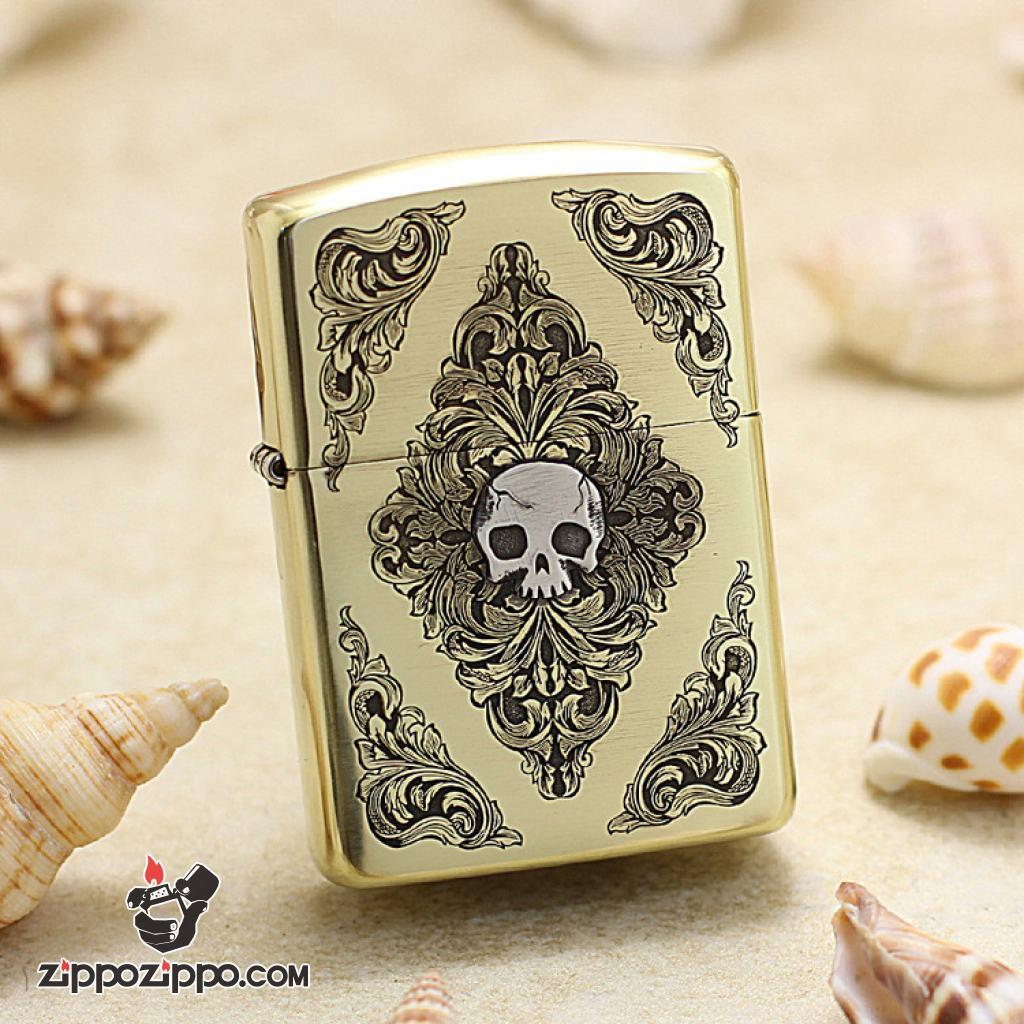 Bật Lửa Zippo Chạm Khắc Hoa Văn Và Hình SỌ