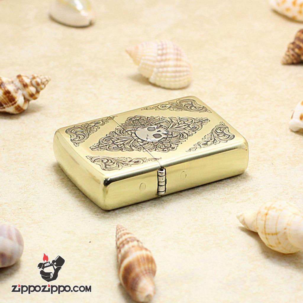 Bật Lửa Zippo Chạm Khắc Hoa Văn Và Hình SỌ