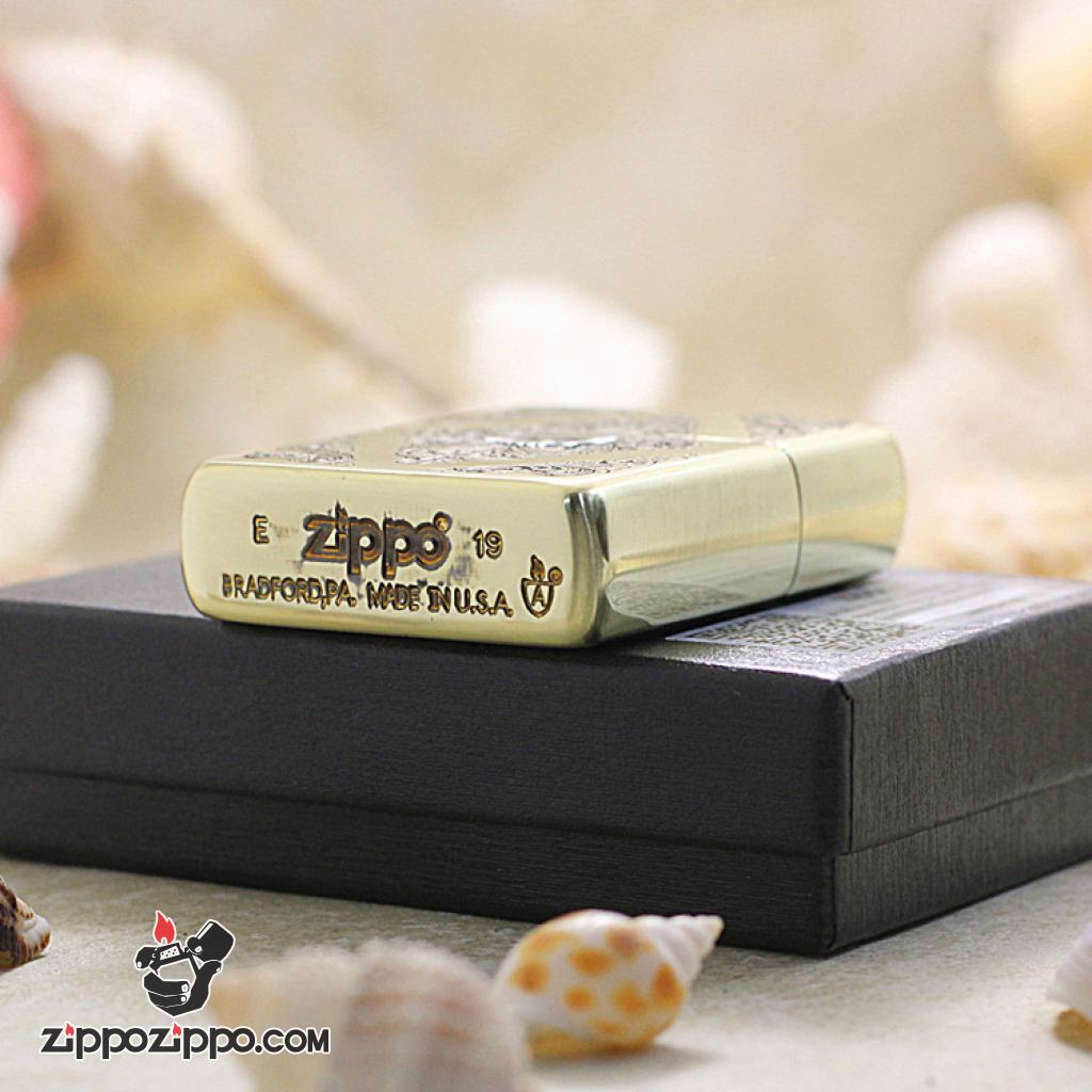 Bật Lửa Zippo Chạm Khắc Hoa Văn Và Hình SỌ
