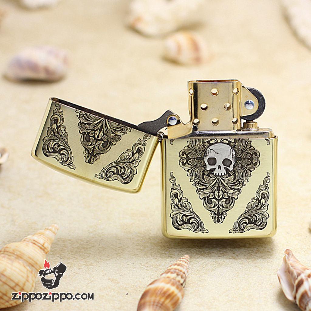 Bật Lửa Zippo Chạm Khắc Hoa Văn Và Hình SỌ