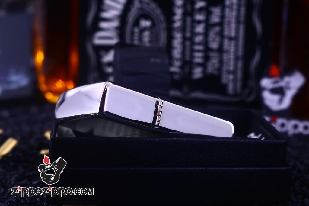 Bật Lửa Zippo Khắc Bông Tuyết Khảm Trai Xung Quanh